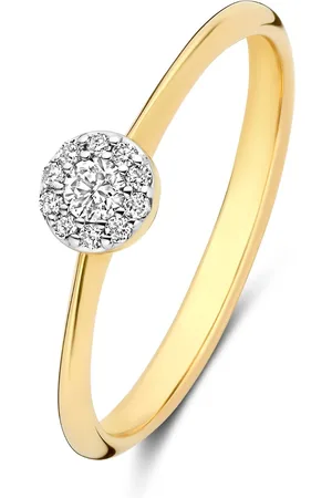 Isabel Bernard De la Paix Viviane 14 karaat gouden ring met diamant 0.06 karaat IBD330037