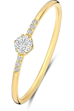 Isabel Bernard De la Paix Belinda 14 karaat gouden ring met diamant 0.12 karaat IBD330040