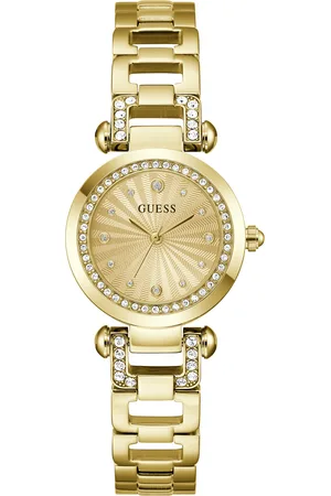 Guess Dames horloge - goudkleurig met band