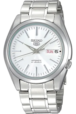 Seiko 5 Sports - heren horloge - zilverkleurig met band