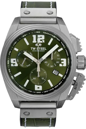TW steel Canteen - heren horloge - zilverkleurig met band