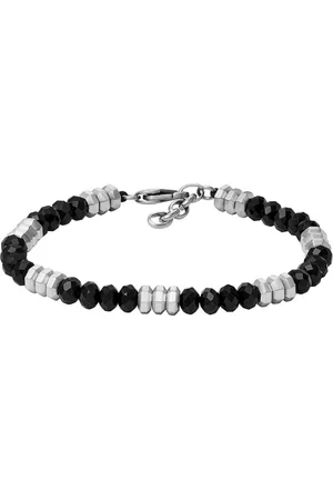 Fossil Heren Armband - Zilver & Zwart