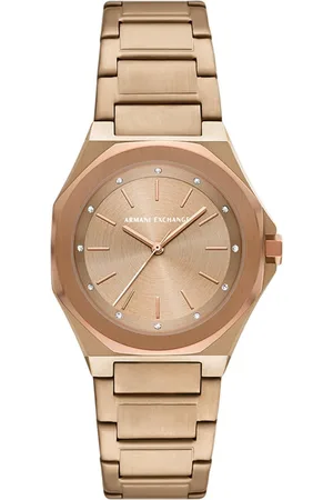 Armani Exchange Dames horloge - Beige met band