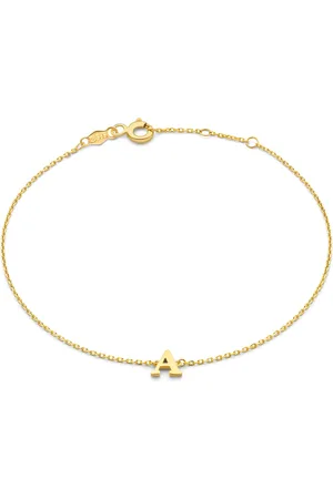 Isabel Bernard | 14 Karaat Gouden Armband met letter A Dames | Le Marais | IB320101-A