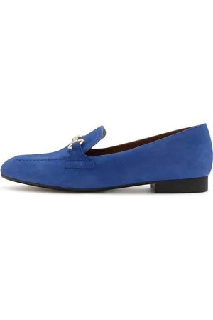 Isabel Bernard Vendôme | Leren/Suède Blauwe Loafers Dames | Met Laptopvak 37 | IB51100-147-37
