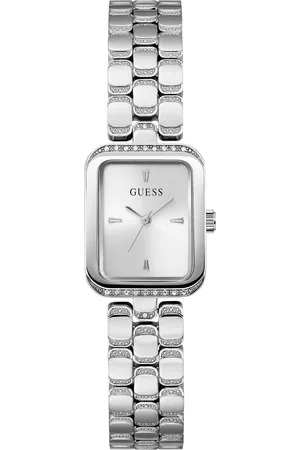 Guess Dames horloge - zilverkleurig met band