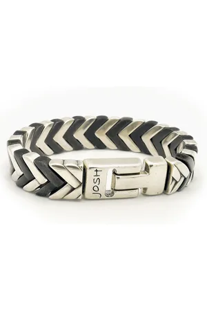 Josh Heren Armband - Zwart & Zilver