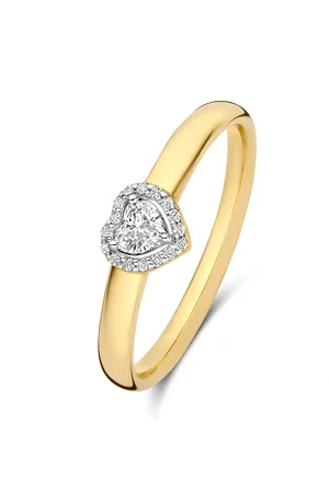 Isabel Bernard De la Paix Amore 14 karaat gouden ring met diamant 0.11 karaat IBD330047