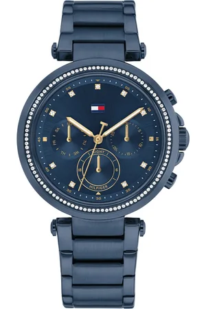 Tommy Hilfiger Blauwe dames horloge met blauwe wijzerplaat