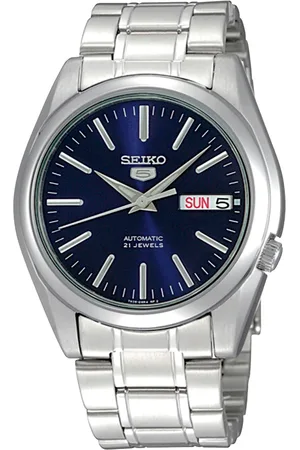Seiko 5 Sports - heren horloge - zilverkleurig met band