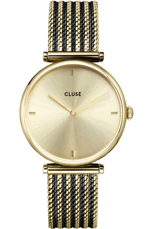 Cluse Triomphe - dames horloge - goudkleurig met band