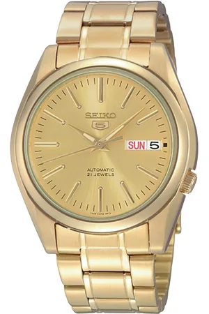 Seiko Heren horloge - goudkleurig met band