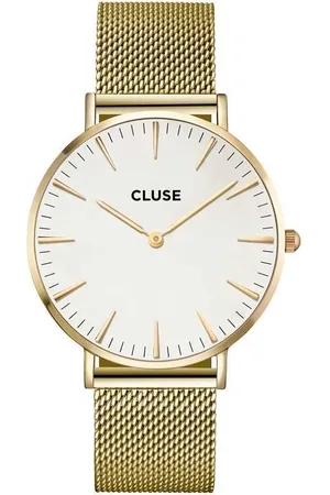 Cluse Boho Chic - dames horloge - goudkleurig met band