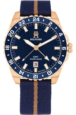 Tommy Hilfiger Blauwe heren horloge met blauwe wijzerplaat