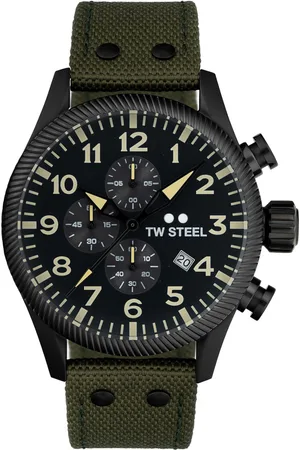 TW steel Volante - heren horloge - Zwart met band