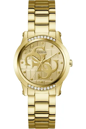 Guess Dames horloge - goudkleurig met band