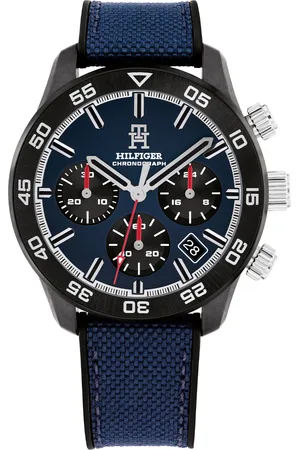 Tommy Hilfiger Blauwe heren horloge met blauwe wijzerplaat