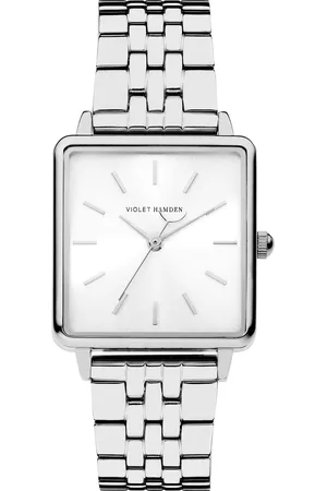 Violet Hamden Dawn - dames horloge - zilverkleurig met band