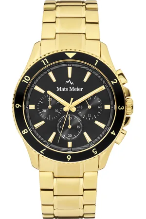 Mats Meier Ponte Dei Salti - heren horloge - goudkleurig met band