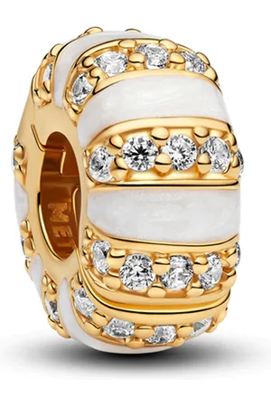 PANDORA Dames Bedel - goudkleurig & Wit