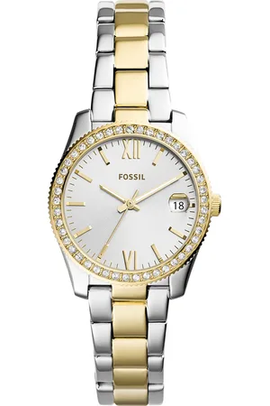 Fossil Scarlette - dames horloge - zilverkleurig met band