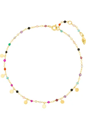 LEAF Rainbow - Dames Enkelbandje - goudkleurig
