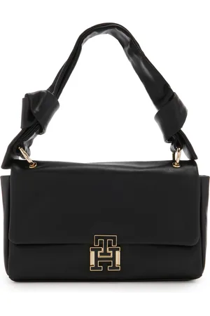 Tommy Hilfiger Pushlock - dames Schoudertas van leer