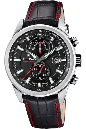 Festina Heren horloge - zilverkleurig met band