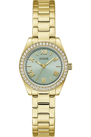 Guess Dames horloge - goudkleurig met band