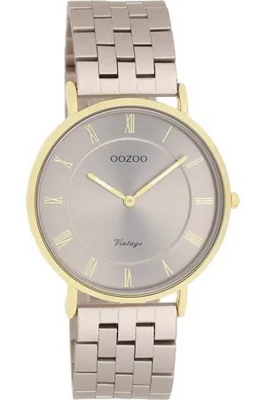 Oozoo Unisex horloge - Beige met band