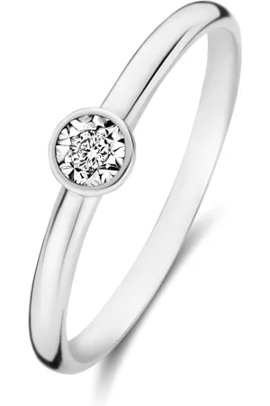 Isabel Bernard De La Paix Inaya 14 Karaat Witgouden Ring | Diamant 0.03 ct | IBD330024