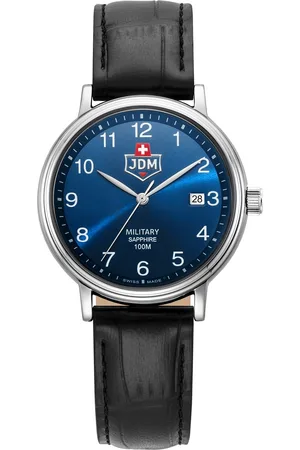 JDM MILITARY Heren horloge - zilverkleurig met band