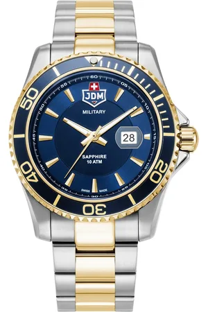 JDM MILITARY Heren horloge - goudkleurig met band