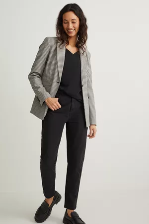 C&A Dames Broeken - Broek-high waist-regular fit, , Maat: 34