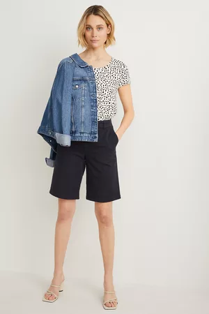 C&A Dames Bermuda's - Basic-bermuda-mid waist, , Maat: 34