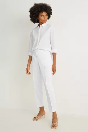 C&A Dames Broeken - Business-broek-mid waist-regular fit, , Maat: 34