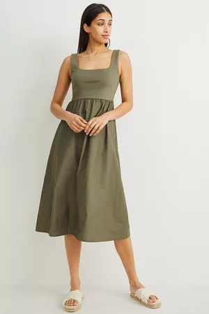 C&A Dames Midi jurken - Fit & flare-jurk, , Maat: XS