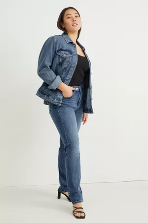 C&A Dames Straight - Straight jeans-high waist, , Maat: 34