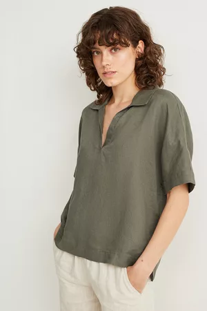 C&A Dames Blouses - Linnen blouse, , Maat: 36