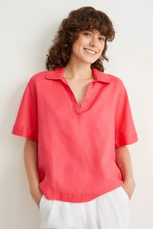 C&A Dames Blouses - Linnen blouse, , Maat: 46