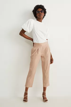 C&A Dames Pantalon - Pantalon-high waist-tapered fit, , Maat: 36