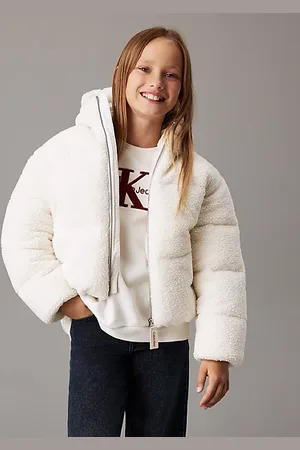 Calvin Klein Cropped teddy pufferjack