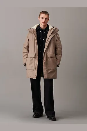Calvin Klein Gewatteerde parkajas van katoen-nylon