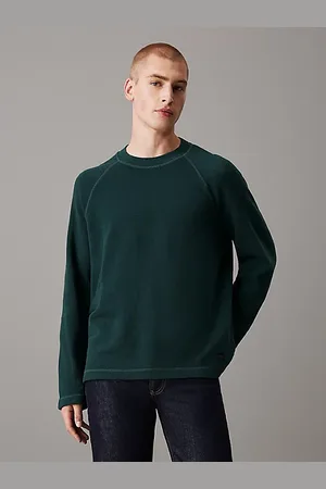 Calvin Klein Relaxed T-shirt met wafelstructuur en lange mouwen