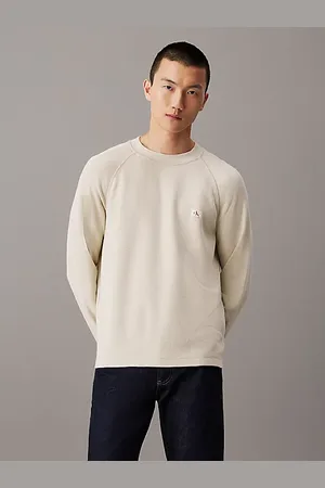 Calvin Klein Relaxed T-shirt met wafelstructuur en lange mouwen