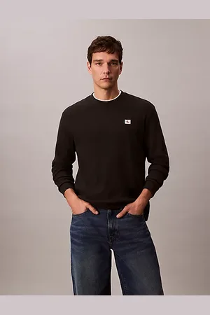 Calvin Klein Wafel-T-shirt met lange mouwen