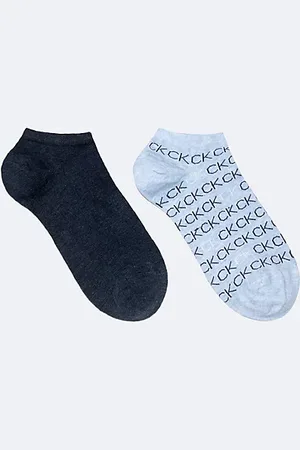 Calvin Klein 2-pack enkelsokken met logo van zacht gekamd katoen