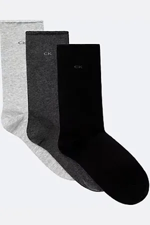 Calvin Klein 3-pack zachte rolltop crewsokken van gekamd katoen