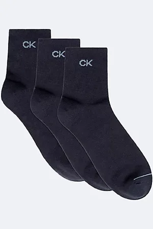 Calvin Klein 3-pack zachte quarter crewsokken van gekamd katoen