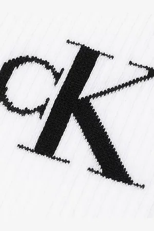 Calvin Klein 4-pack zachte crewsokken met logo van gekamd katoen